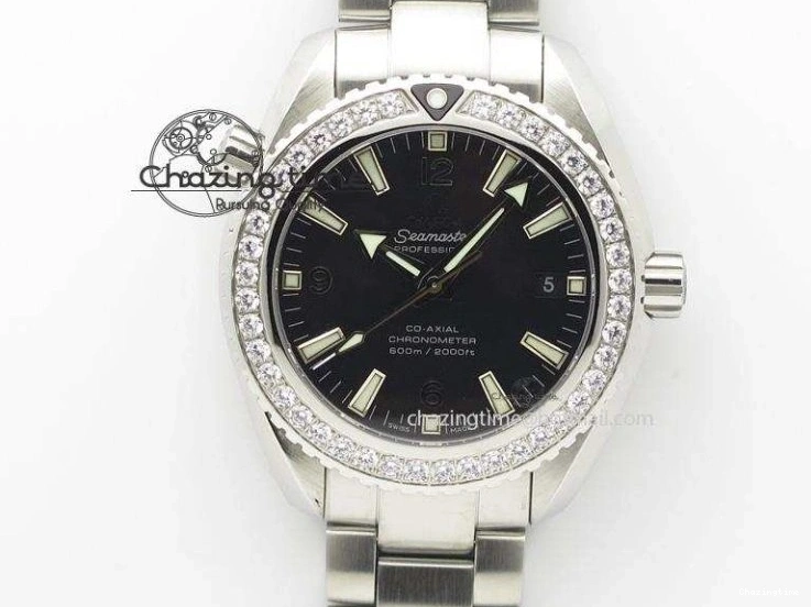 0421 AllSeason De Ville Power Reserve SS MKF 1:1 Best Edition Pink Dial on Black Leather Strap 7738